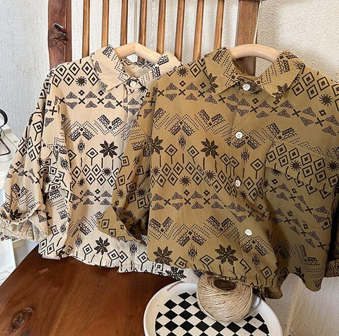 2023新品★子供服　トップス　シャツ★90-140cm★2色