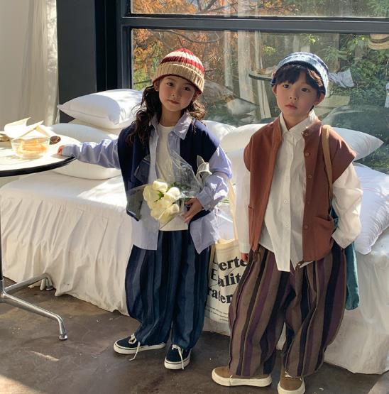 2023春新品★子供服　トップス　ニットベスト　90-140cm★2色