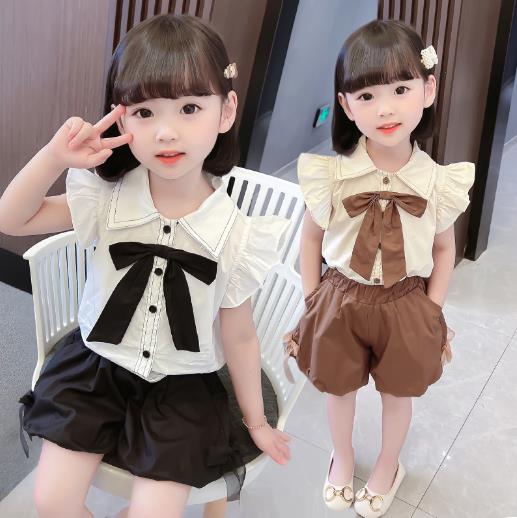 2023夏新品★子供服　半袖+ショットパンツ　セットアップ　90-130cm★2色