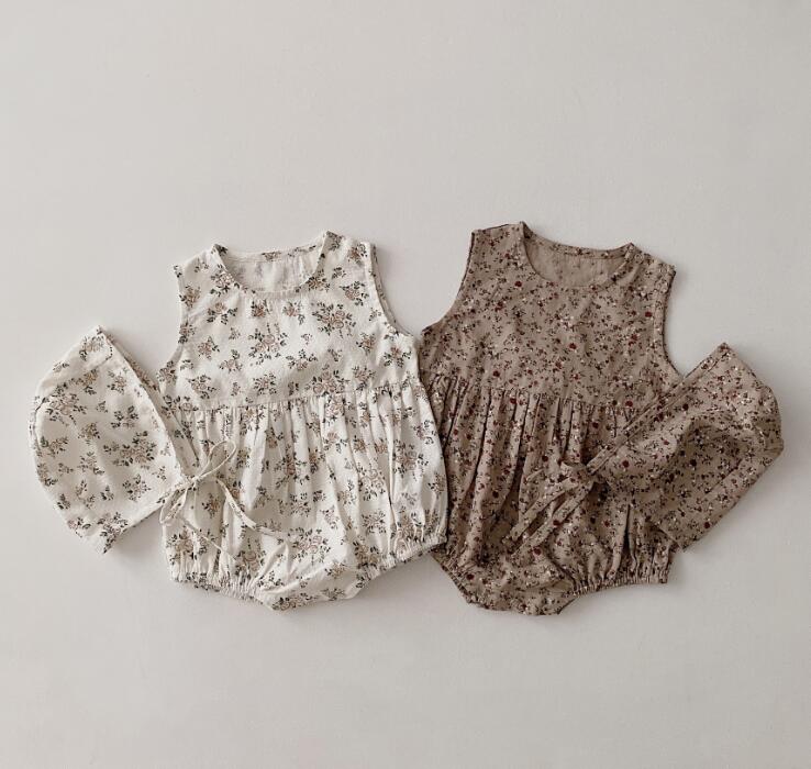 2023新品★ベビー服★ロンパース+帽子★66-90cm★2色