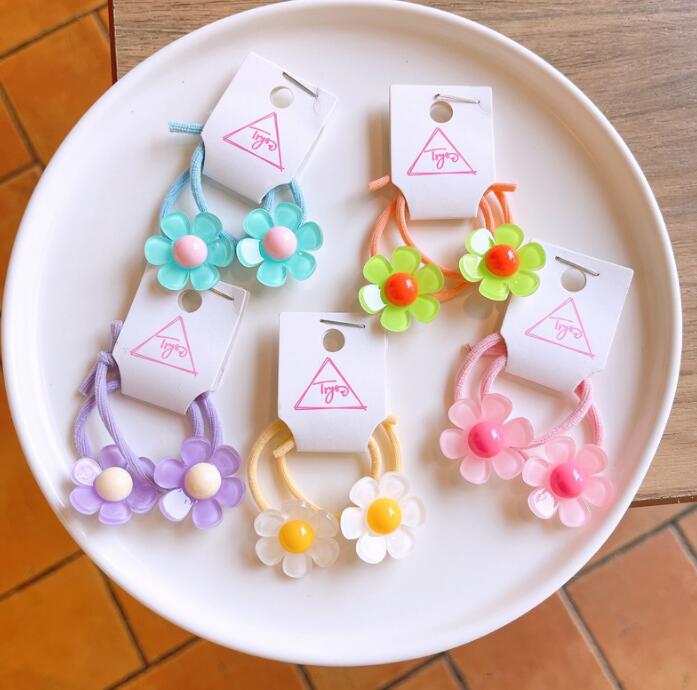 子供用★キッズ★髪飾り★まとめ髪用★ヘアアクセサリー★ヘアゴム★2枚入り★可愛い★多色