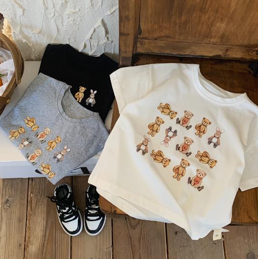 2023夏新品★子供服　トップス　半袖　90-130cm★3色