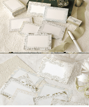 文具 素材紙メモ紙 手帳素材 始業 アンティーク 春新作 植物花葉 幾何学ラベル 花柄レース枠 80枚入