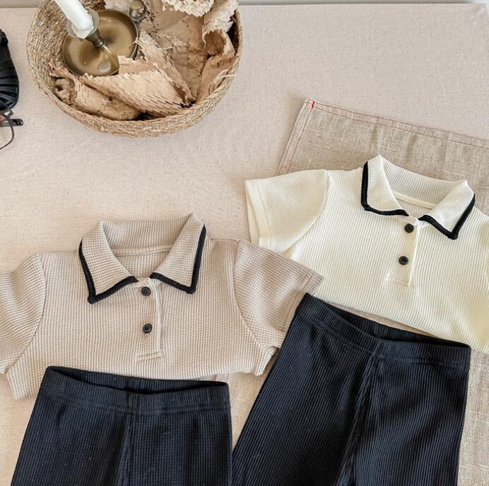 子供服★トップス+レギンス★セットアップ★韓国風子供服★キッズ★半袖★2色★80-130CM