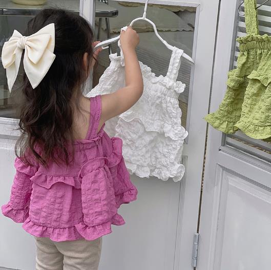 2023夏新品★子供服　トップス　キャミソール　80-140cm★3色