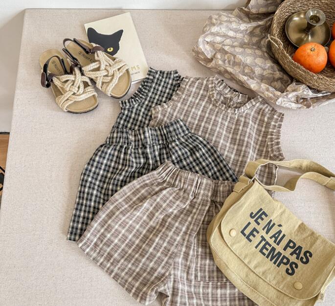 子供服★トップス+パンツ★セットアップ★韓国風子供服★キッズ女の子★2色★80-130CM