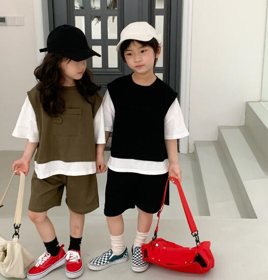 子供服★トップス+パンツ★セットアップ★韓国風子供服★キッズ★男女兼用★2色★90-140CM