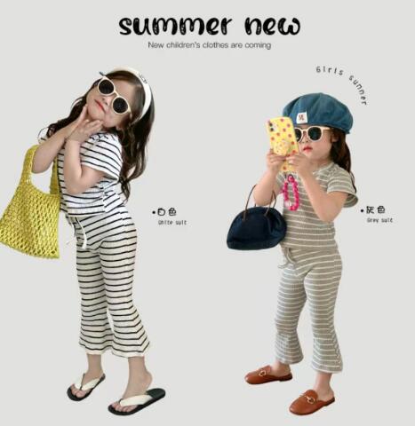 2023新品★子供服　トップス+ズボン　セット★90-140cm★2色