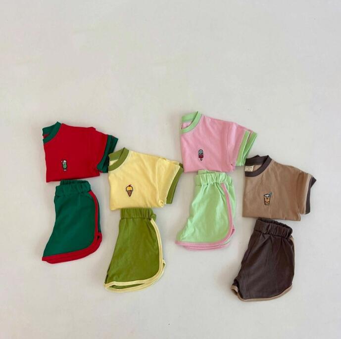 子供服★トップス+パンツ★セットアップ★韓国風子供服★キッズ★男女兼用★4色★80-130CM