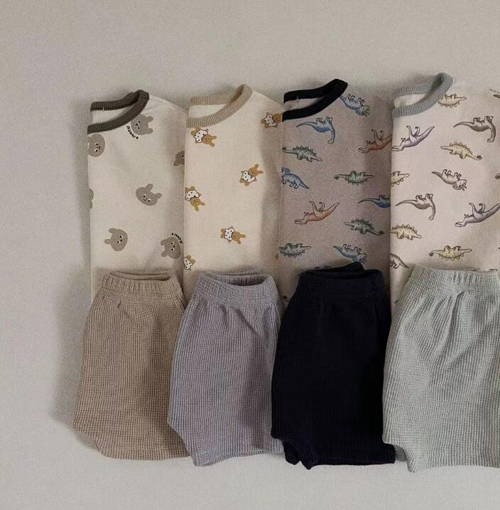 2023夏★子供服　トップス+ズボン　セットアップ★73-120cm★4色