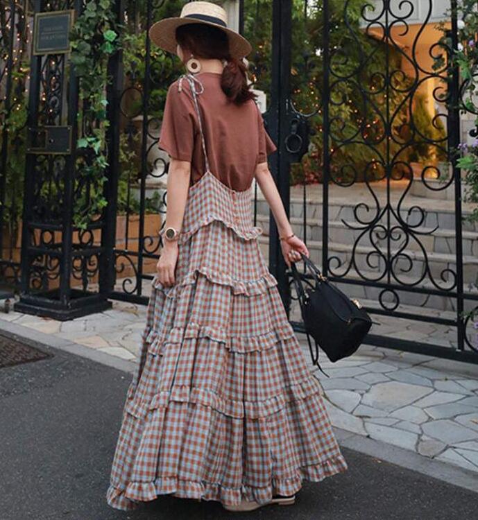 2023新型★レディース服　吊りワンピース★S〜XL　2色