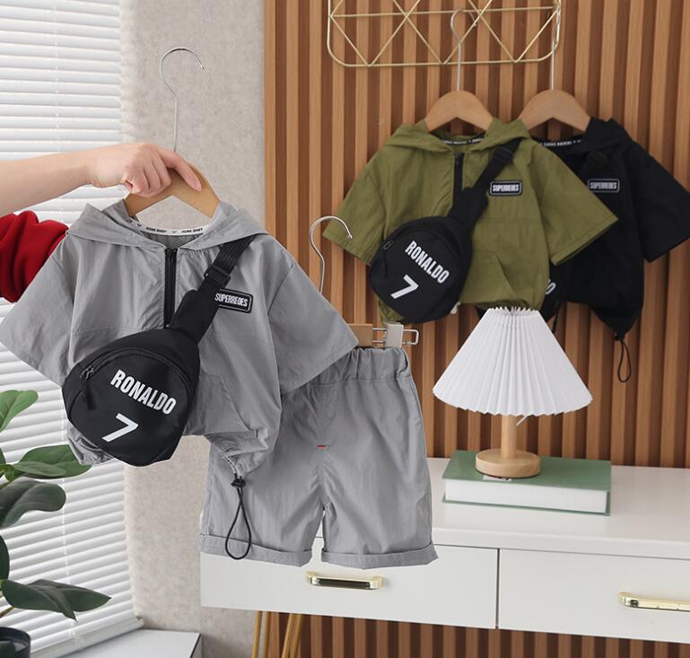 2023新品★子供服　トップス+ズボン+バッグ　セット★80-120cm★3色