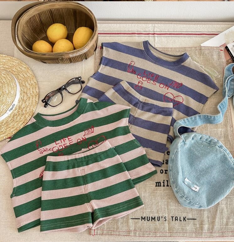 2023★春夏新作★韓国風子供服★トップス+ズボン2セット★2色80-130CM