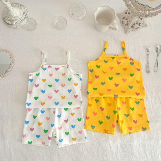 子供服★トップス+パンツ★セットアップ★韓国風子供服★ベビー★袖なし★2色★66-100CM