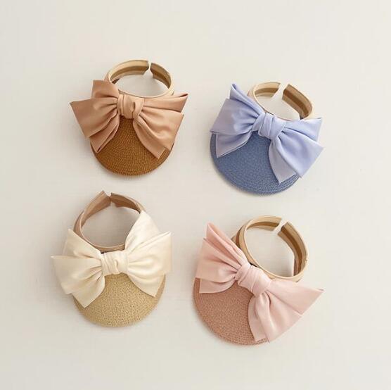 子供用★帽子★麦わら帽子★キッズ女の子★日焼け防止★蝶結び★親子★4色