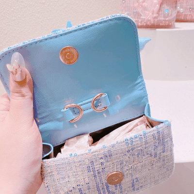 春夏 キッズ ポシェット ヒトデ貝殻パール 人魚姫マーメイド スパンコール ハンドバッグ ガールズ ビーチ海