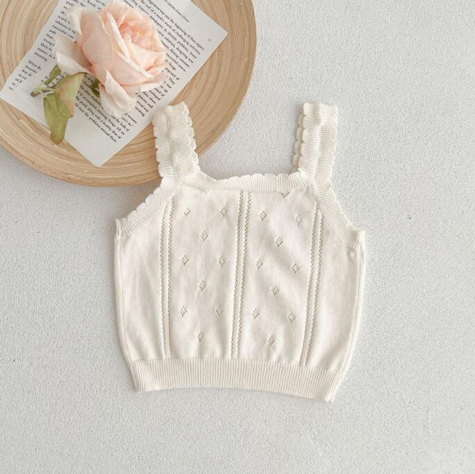 子供服★トップス★ベスト★ニット★袖なし★韓国風子供服★ベビー★無地★66-100CM