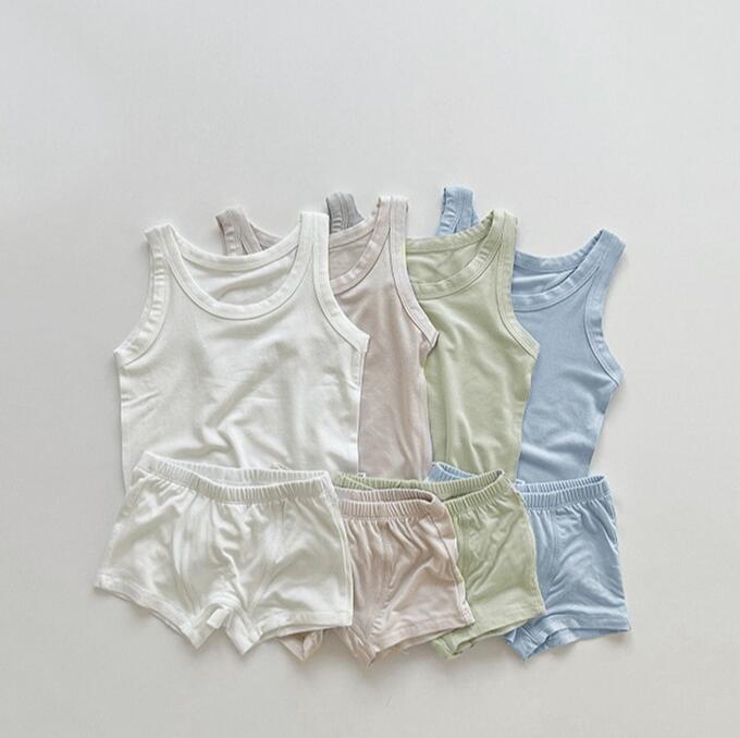 子供服★トップス+パンツ★セットアップ★韓国風子供服★ベビー★無地★4色★66-90CM