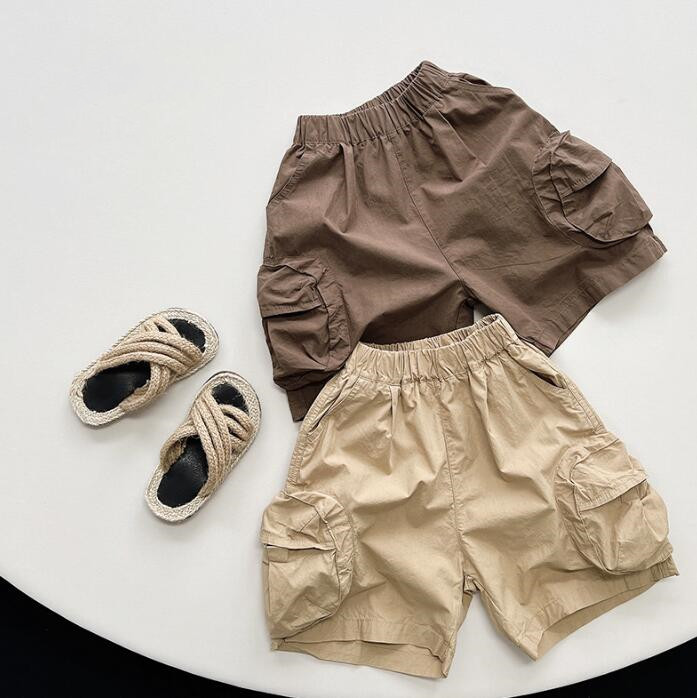 子供服★ボトムス★パンツ★韓国風子供服★キッズ男の子★七分丈★無地★★2色★80-130CM