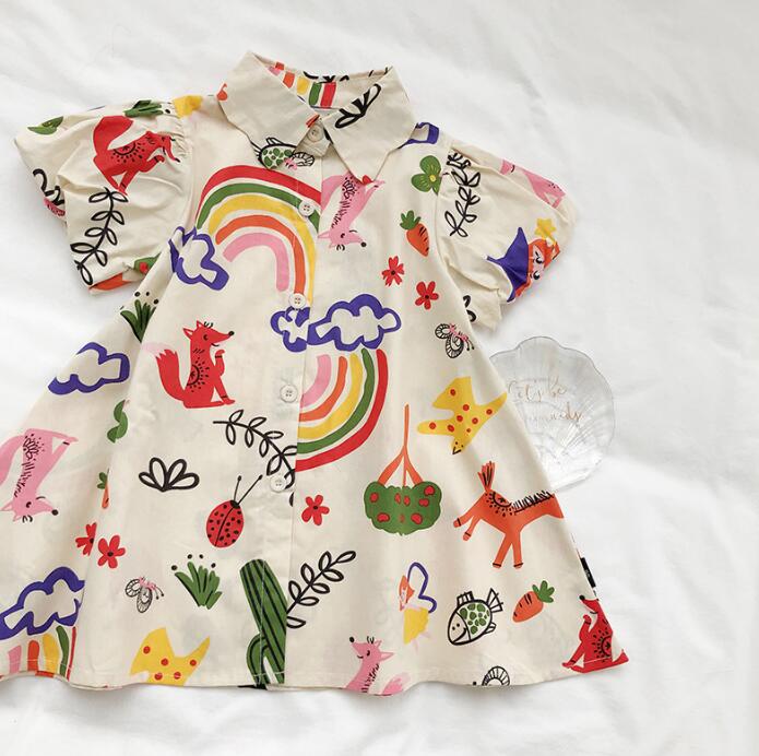 子供服★ワンピース★半袖★韓国風子供服★カジュアル★キッズ女の子★90-140CM