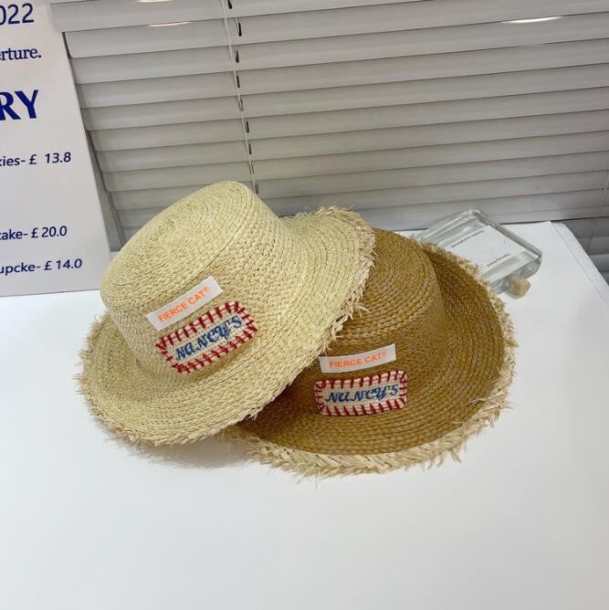 2023★春夏新作★草編み帽子★日焼け止め★ハット★キャップ★2色