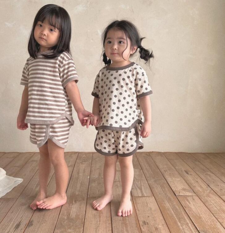 2023夏新品★子供服　トップス+ズボン　セット★80-130cm★2色