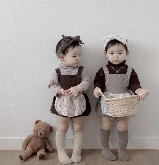 2023秋新★ベビー服★可愛いサロペット　ロンパース★66-90cm★2色