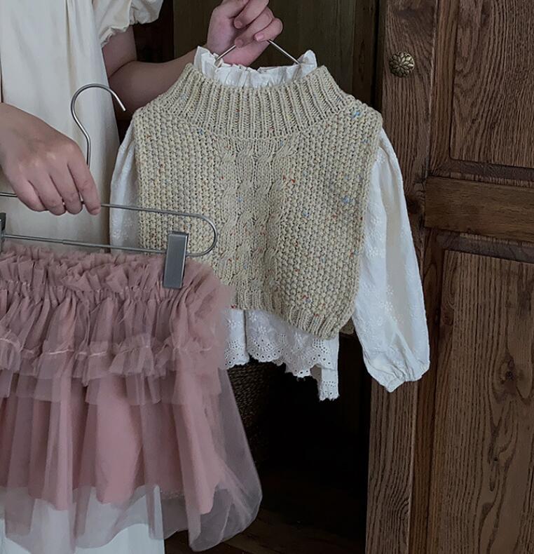 2023秋新品★子供服　ベスト&トップス&スカート分けて販売★90-140cm★