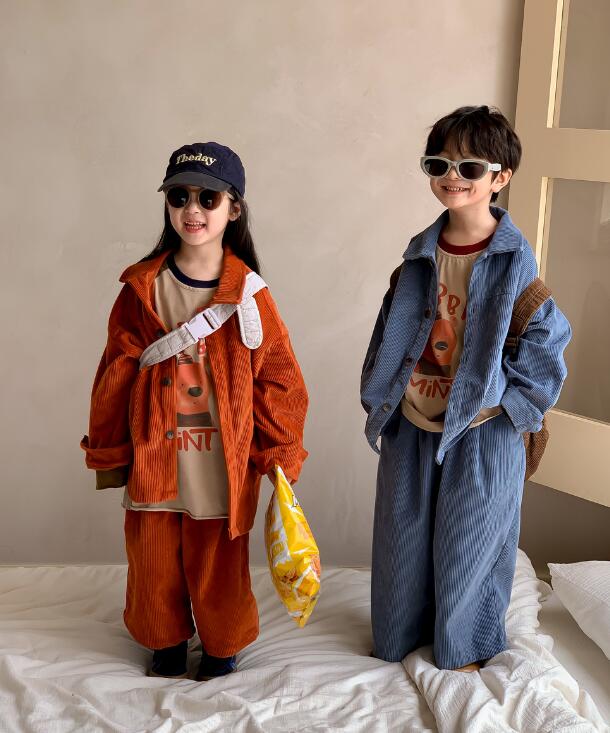 2023秋新品m★子供服　トップス+ズボン　セット★90-150cm★2色