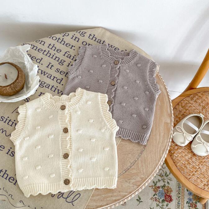 子供服★トップス★ニット★ベスト★チョッキ★韓国風子供服★ベビー★2色★66-100CM