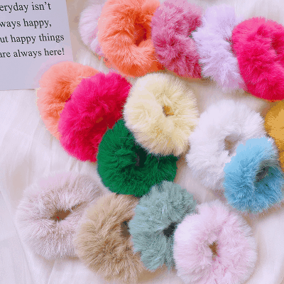 Y2K 秋冬新作 超人気の髪飾り ガール レディース ヘアゴム リングゴム ボアシュシュ ヘアオーナメント