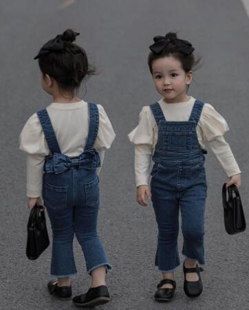 2023秋新作★キッズ服　デニムサロペット★80-130★