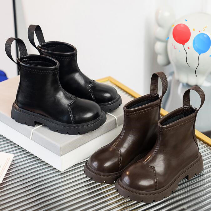 靴★子供靴★シューズ★キッズ女の子★無地★ショートブーツ★2色★26-36#