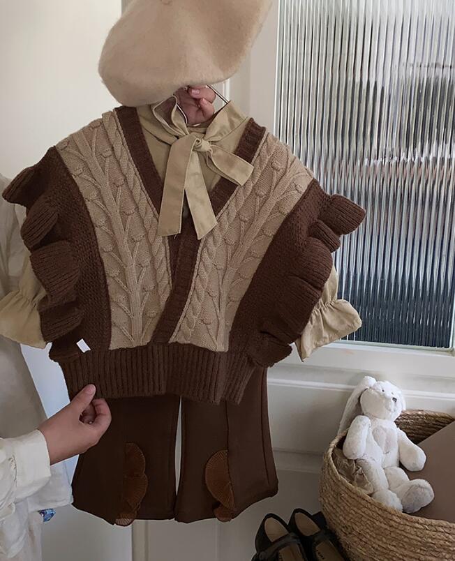 2023秋★子供服　トップス&ニットベスト&ズボン★80-120cm