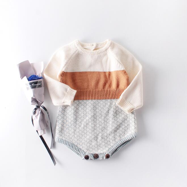 子供服★ロンパース★連体服★長袖★韓国風子供服★ベビー★ニット★66-90CM