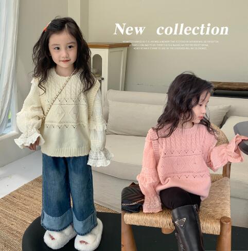 2023秋新品★子供服　重ね着セーター★90-140cm★2色