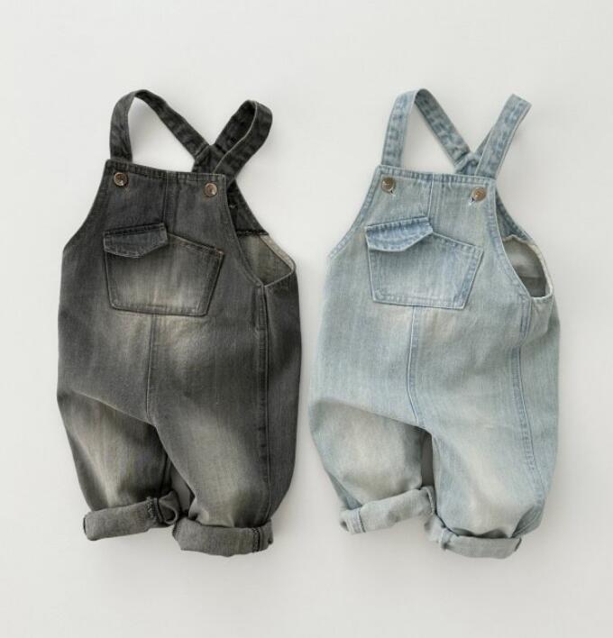 2023秋新作★キッズ服　デニムサロペット★80-130★2色
