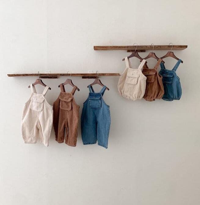 2023★春秋新作★韓国風ベビー服★サロペット★コーデュロイ★66-90CM