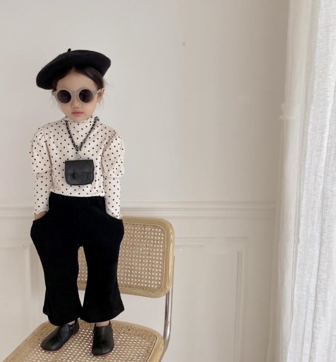 2023★春秋新作★韓国風子供服★トップス★水玉★3色90-140CM