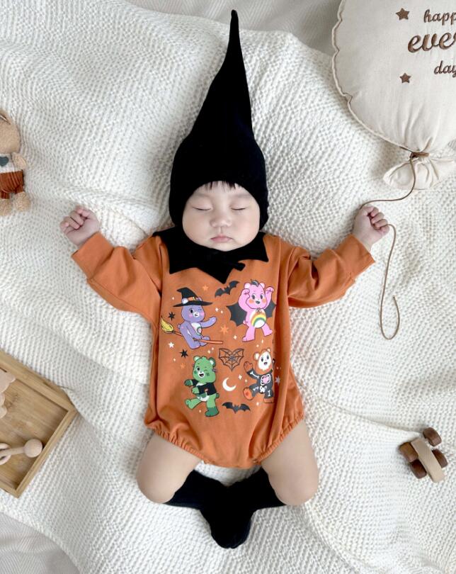 2023秋新作★ベビー服★ハロウィン服　ロンパース+帽子★66-90cm★