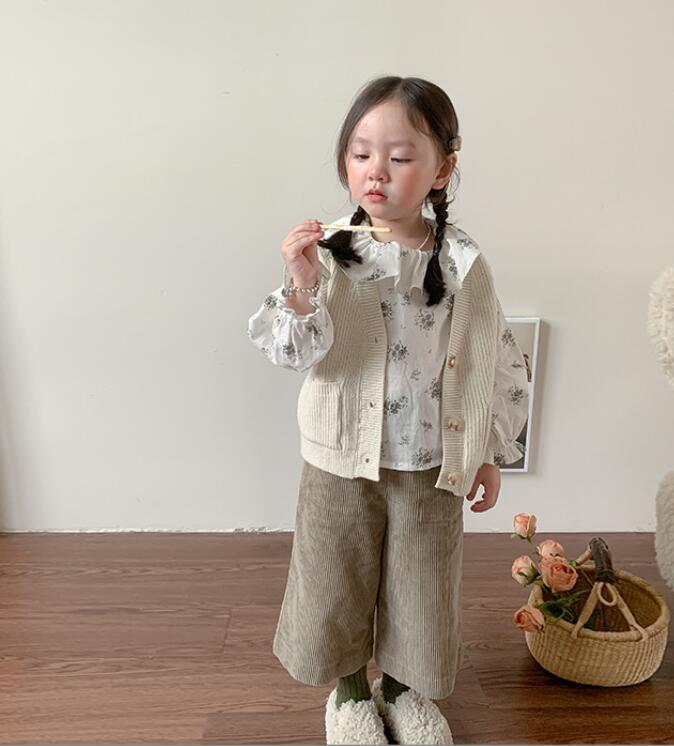 2023★春秋新作★韓国風子供服★シャツ★チョッキ★ズボン★3色80-140CM