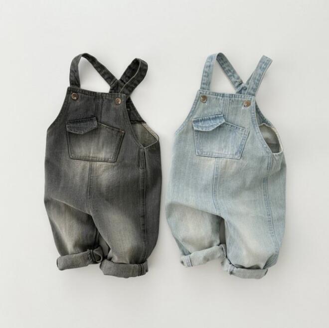「2023秋」子供服★サロペット★デニム★韓国風子供服★キッズ★男女兼用★2色★80-130CM