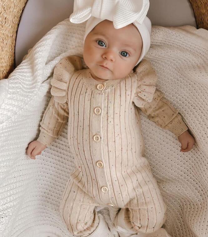 2023新品★ベビー服　ニットロンパース★59-90★