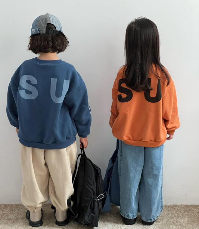 2023★秋冬新作★韓国風子供服★スウェット★裏起毛★2色90-150CM