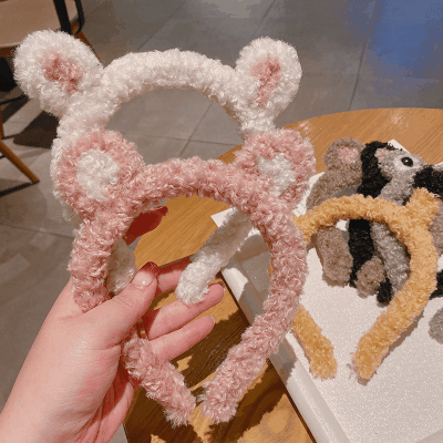 ロリータ 秋冬新作 髪飾り レディース ガールズ カチューシャ ヘアアクセサリー ボア 耳 単枚入