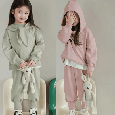 秋冬新作 ガールズ 子供服 スポーツ系 フーディ 帽子+スウェット+ズボン ジョガーパンツ 7-15
