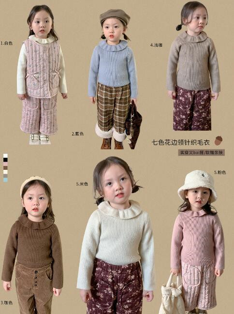 2023秋冬新品W★子供服　セーター★80-140cm★6色