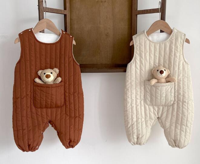 2023★秋冬新作★韓国風子供服★ロンパース★サロペット★厚手★2色66-100CM