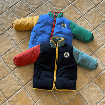 秋冬 ナチュラル系 ユニセックス ドッキング ジャケット 厚手 キルティング上着 ショート 80-150