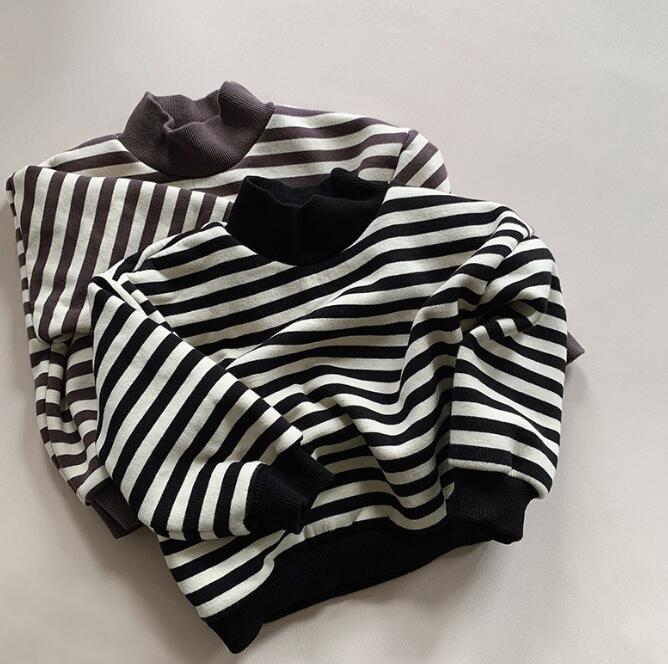 子供服★ストライプ★パーカー★裏起毛★韓国風子供服★キッズ★男女兼用★2色★80-130CM